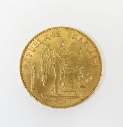 20 franc gold coin, Genie, 1887 A.