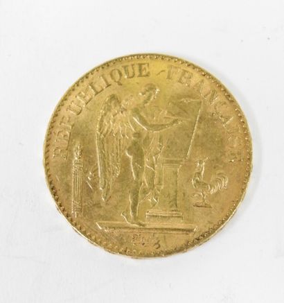 20 franc gold coin, Genie, 1896 A.