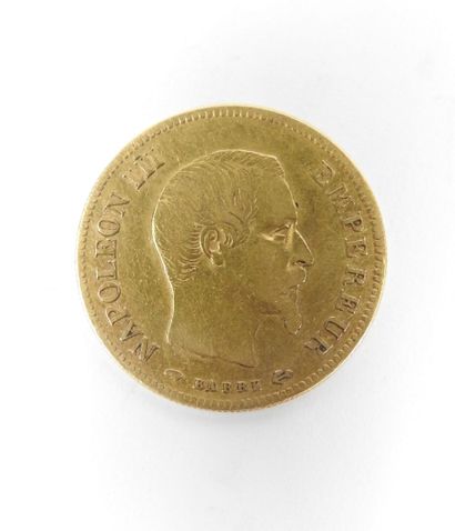 10 franc gold coin, Napoleon III, bare head,...