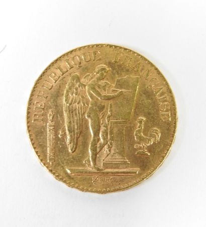 20 franc gold coin, Genie, 1897 A.