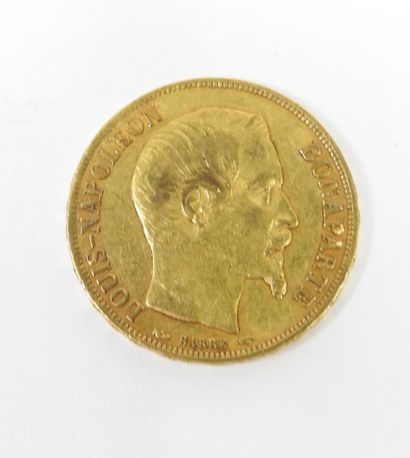 20 franc gold coin, Napoleon III bare head,...