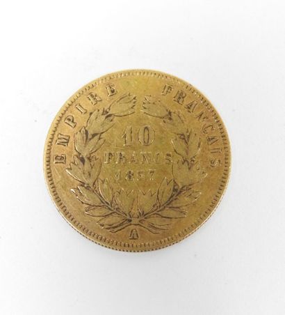 10 franc gold coin, Napoleon III, bare head,...