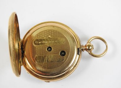 18K yellow gold collar watch, the mechanical...