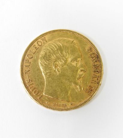20 franc gold coin, Napoleon III bare head,...