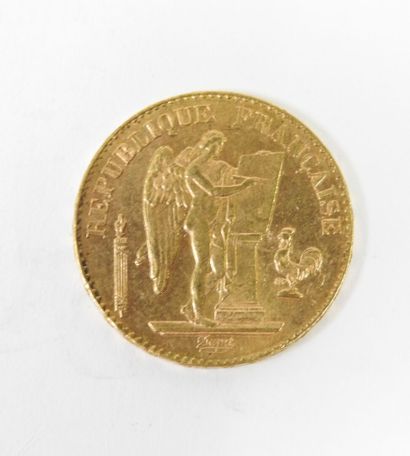 20 franc gold coin, Genie, 1897 A.