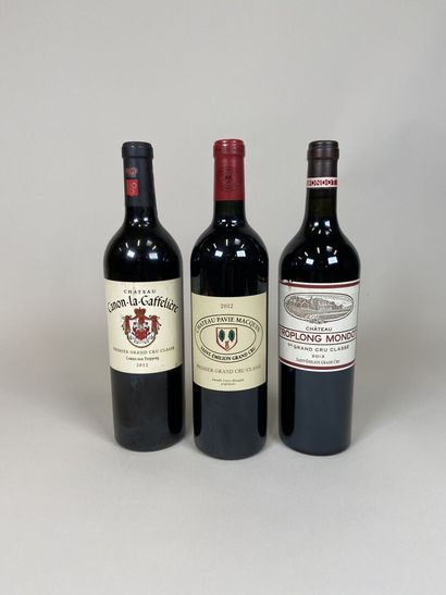 SAINT EMILION. 1er GCC B. Lot de 1er Grands...