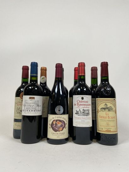 SOUTH WEST. Lot of 9 bottles including Puisseguin...
