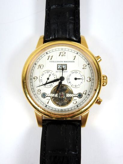VUILLEMAIN REGNIER.
Men's chronograph wristwatch...