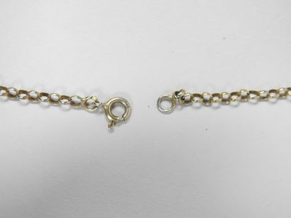 Gold-plated silver necklace with a spherical...