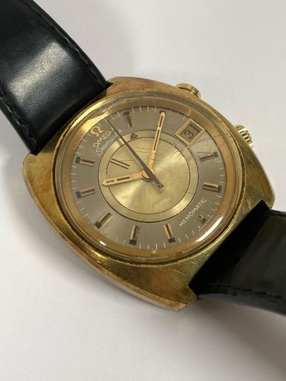 OMEGA.
Montre-bracelet d'homme en acier et...