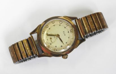 ELIX.
Men's wristwatch in steel and gilded...