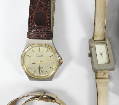 Lot de 8 montres bracelets dont SEIKO de...