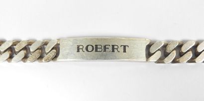 Gourmette patronymique d'homme en argent...