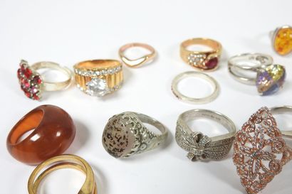 Ensemble de bagues fantaisie, certaines en...