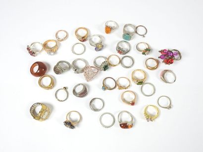 Ensemble de bagues fantaisie, certaines en...