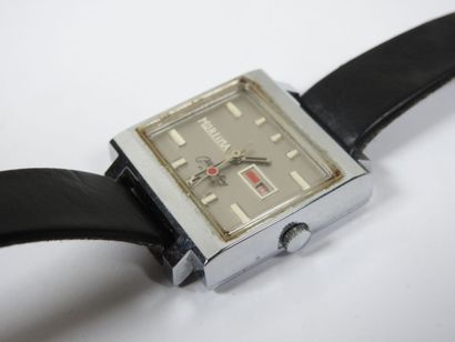 MORTIMA.
Men's wristwatch, rectangular steel...