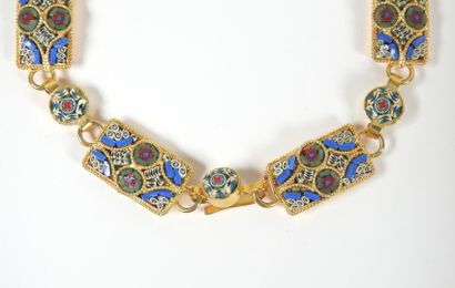 Gold-plated metal bracelet decorated with...