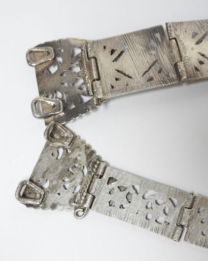 Afrique XXe.
Lot de bijoux berbère en argent...