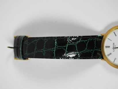LANVIN.
Montre-bracelet en acier et métal...