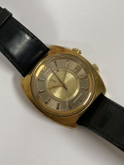 OMEGA.
Montre-bracelet d'homme en acier et...