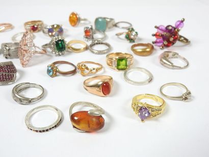Ensemble de bagues fantaisie, certaines en...
