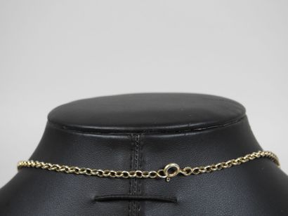Gold-plated silver necklace with a spherical...