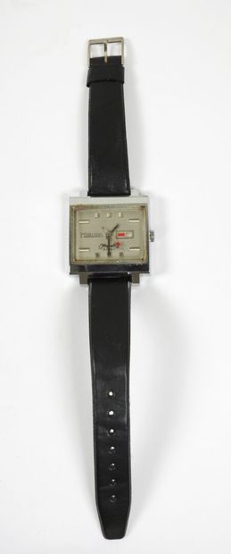 MORTIMA.
Men's wristwatch, rectangular steel...