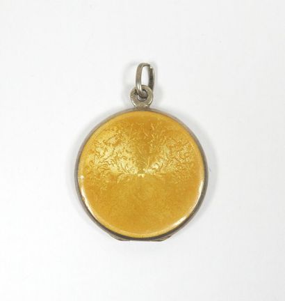 Reliquary circular photo holder mounted as...