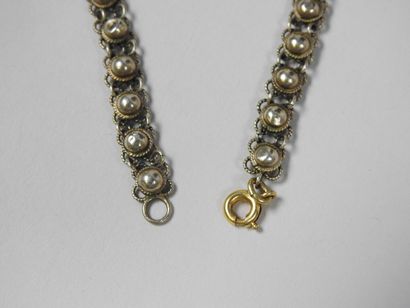 Necklace probably in silver decorated with...