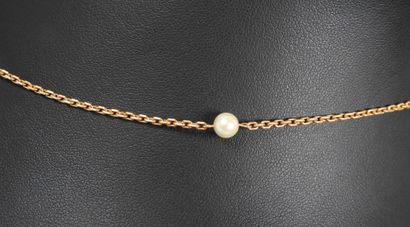 Necklace in gilded metal with forçat links...
