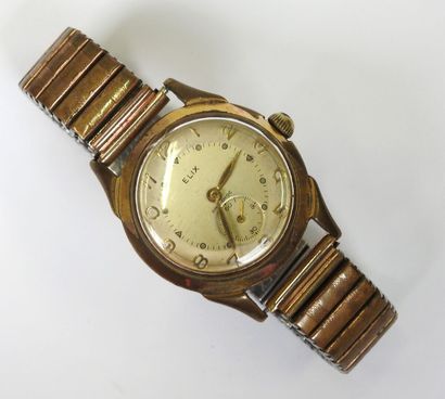 ELIX.
Men's wristwatch in steel and gilded...