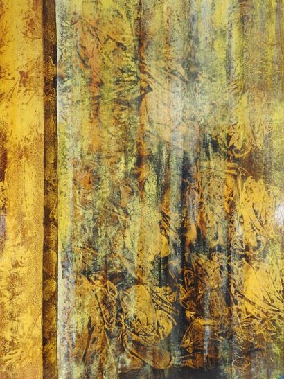 Jean Paul BODIN (né en 1952). 
Pluie d'or.
Huile...