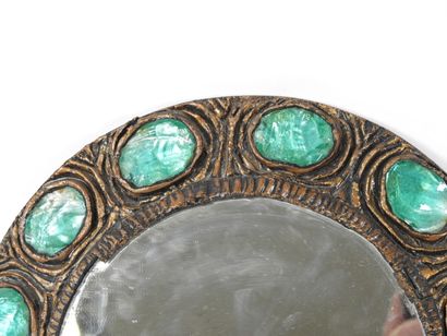 GOBBESSO, MURANO, circa 1960.
Miroir en résine...