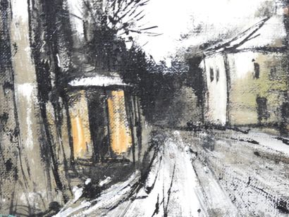 Didier GRANDT (1934).
La ruelle de village.
Huile...