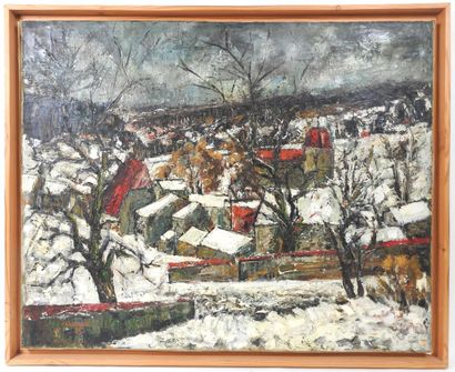 Jean CHABOUDE (1927-1987).
Neige (Jura).
Huile...