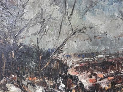 Jean CHABOUDE (1927-1987).
Neige (Jura).
Huile...