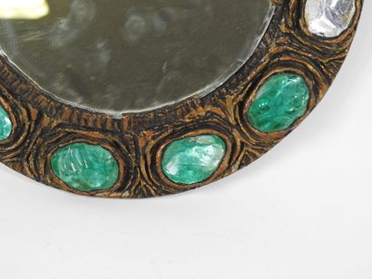 GOBBESSO, MURANO, circa 1960.
Miroir en résine...