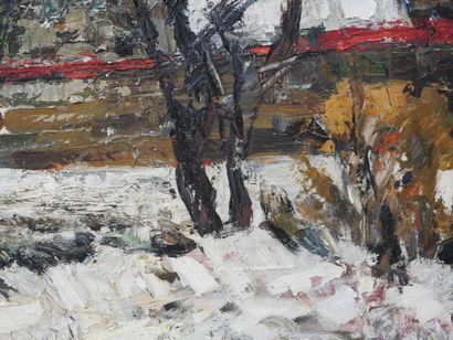 Jean CHABOUDE (1927-1987).
Neige (Jura).
Huile...