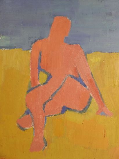 Michel RONGA (XXe).
Femme assise.
Huile sur...