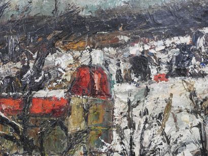 Jean CHABOUDE (1927-1987).
Neige (Jura).
Huile...