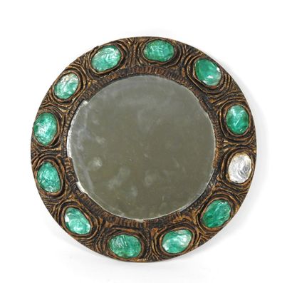 GOBBESSO, MURANO, circa 1960.
Miroir en résine...