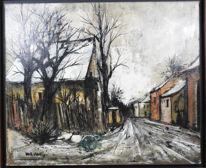 Didier GRANDT (1934).
La ruelle de village.
Huile...