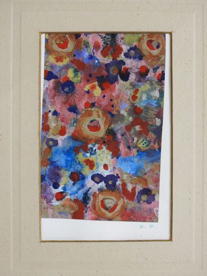 École du XXe.
Composition aux fleurs.
Huile...