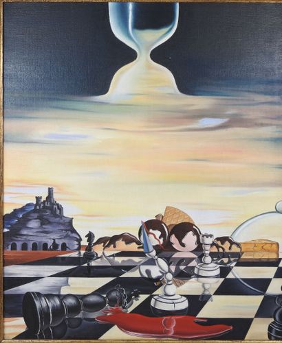 Jacques ROULLEAUX (1959).
La fin d'un royaume.
Huile...