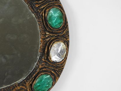 GOBBESSO, MURANO, circa 1960.
Miroir en résine...