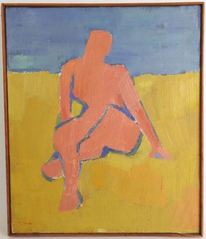 Michel RONGA (XXe).
Femme assise.
Huile sur...