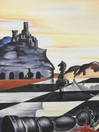 Jacques ROULLEAUX (1959).
La fin d'un royaume.
Huile...