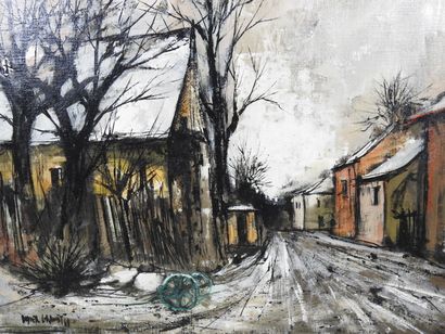 Didier GRANDT (1934).
La ruelle de village.
Huile...