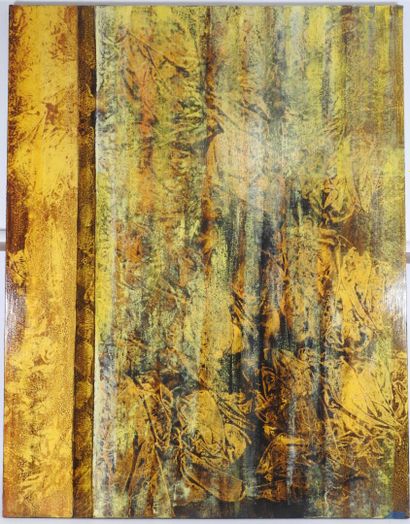 Jean Paul BODIN (né en 1952). 
Pluie d'or.
Huile...