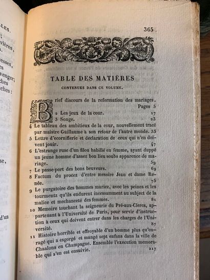 [BIBLIOTHEQUE ELZÉVIRIENNE - SATIRE, COURTISANES,...
